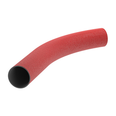 Tuyau enroulable Gamma Extra Rouge - flexible d'incendie de refoulement et enroulable à plat en SBR 15 bar - couche d'usure en polyuréthane rouge.